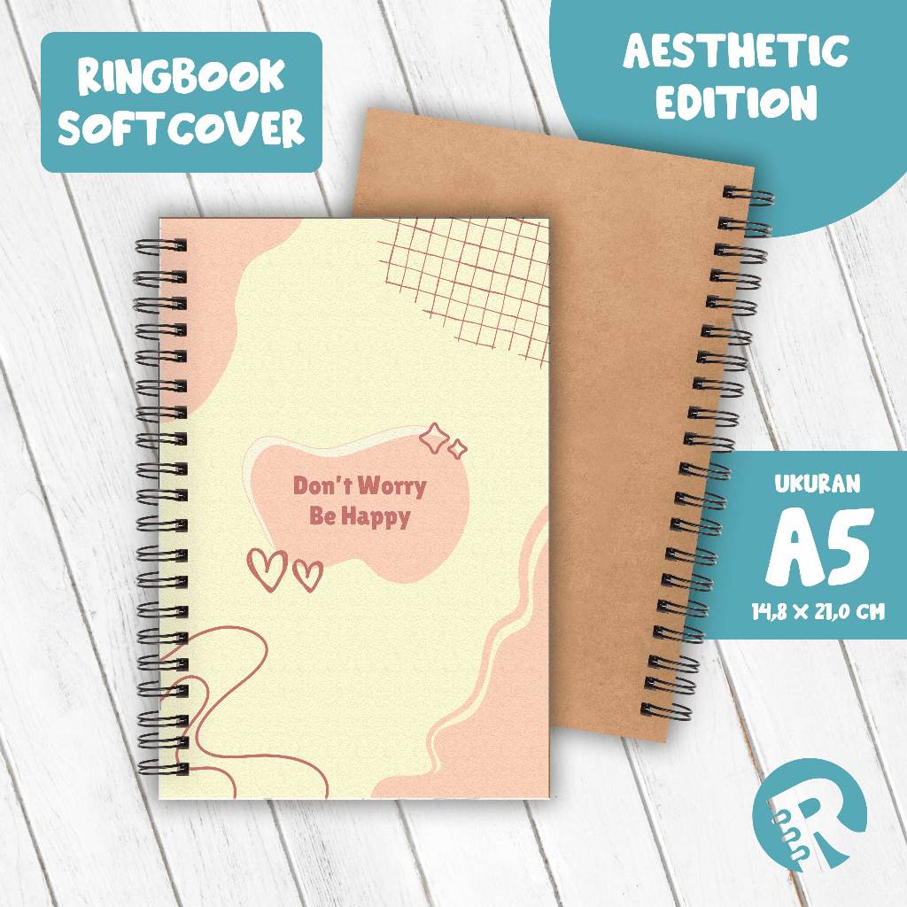 

Ringbook Softcover A5 Buku Catatan Garis/Polos Tema Quote Aesthetic Pastel Part 1