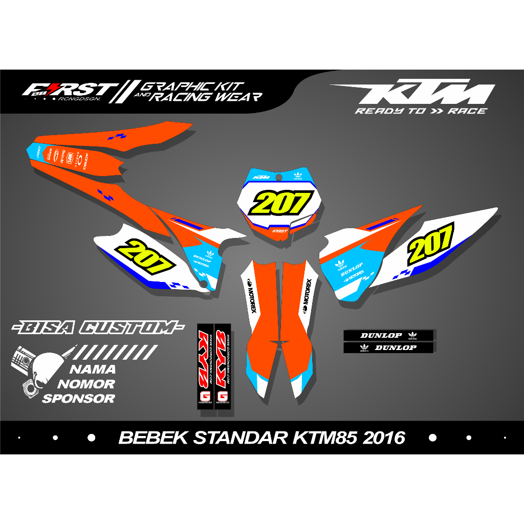 Decal bebek standar ktm85