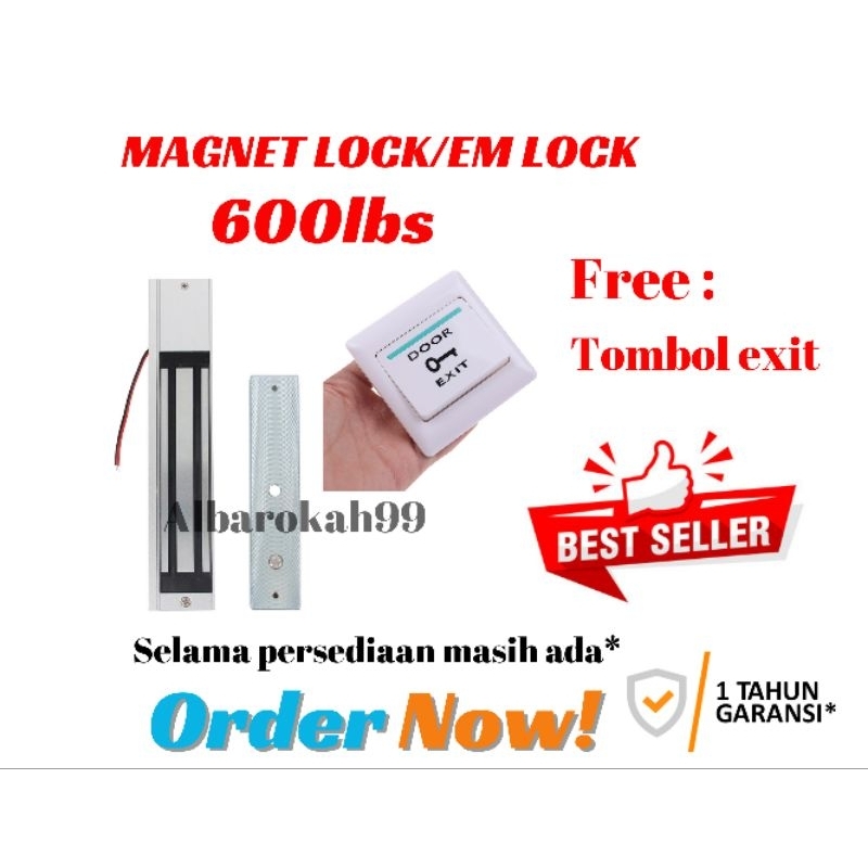 Magnetik Lock/EM Lock 600Lbs