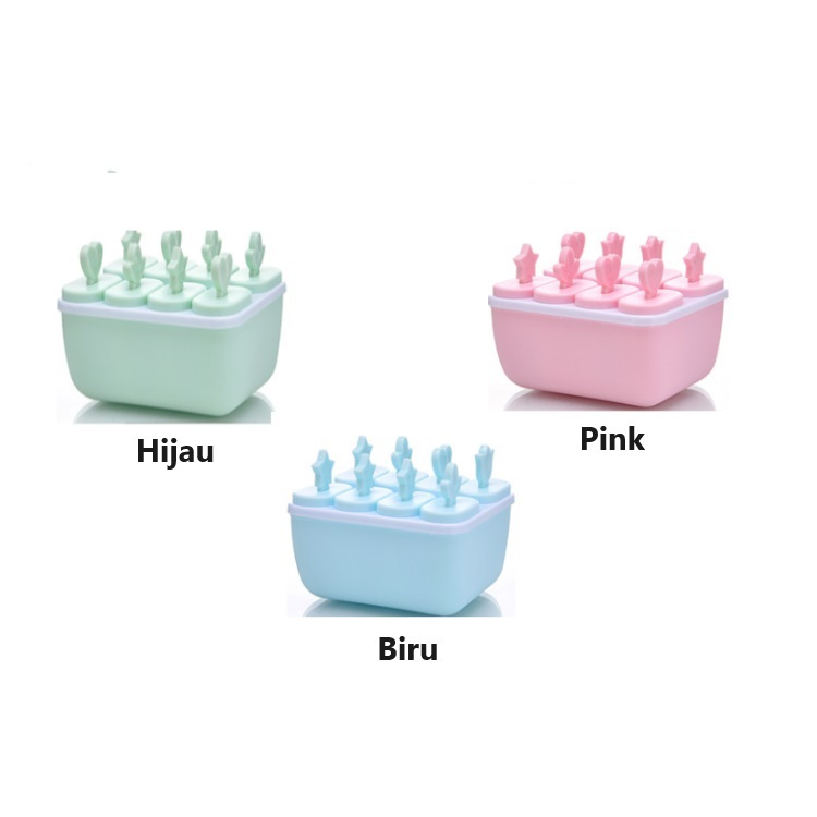 Cetakan Es Krim 8 Slot / Popsicle Ice Cream Mold