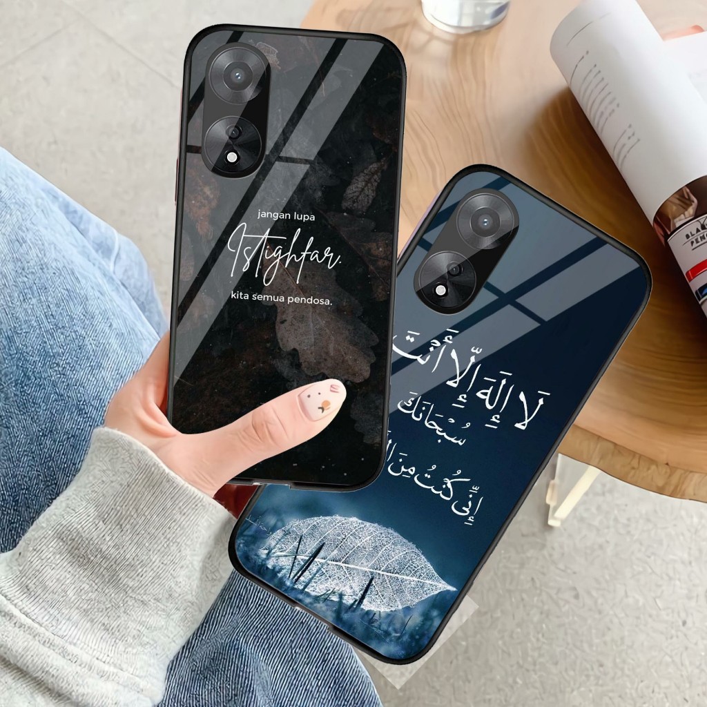 Case Kaca Oppo A58 A78  - Casing Hp Oppo A58 A78 - Softcase Kaca Glossy Oppo A58 A78 - Case Keren Op