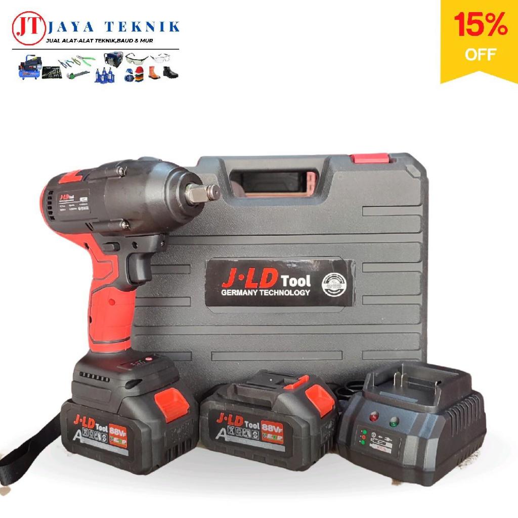 Impact wrench Cordless JLD JUMBO 550 NM Mesin Impact Wrench Baterai 88 Volt