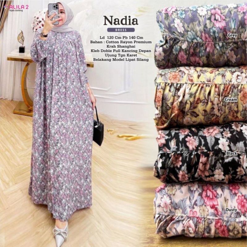 NADIA DRESS MAXI JUMBO LD 120 RAYON MOTIF BY ALILA 2