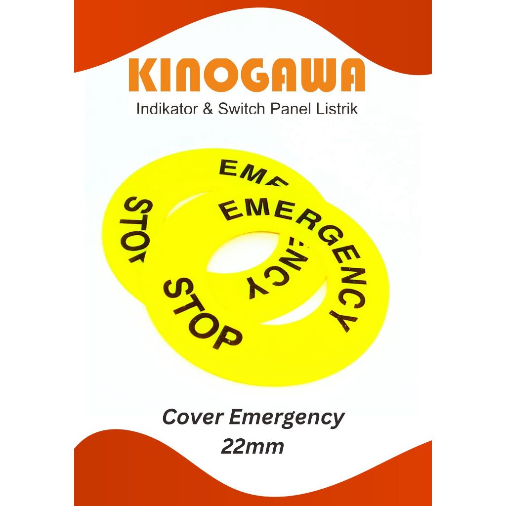 KINOGAWA Name Plate Emergency Emergency plate Komponen Panel Listrik Perakitan Proyek Industri Kompo