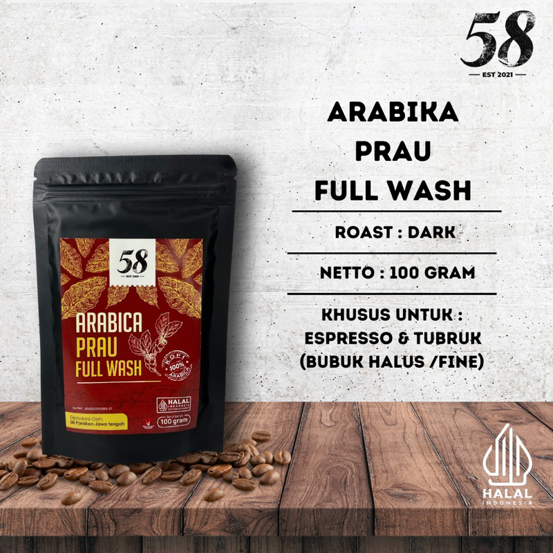

Kopi Arabika Gunung Prau Full Wash Temanggung Dark Roast