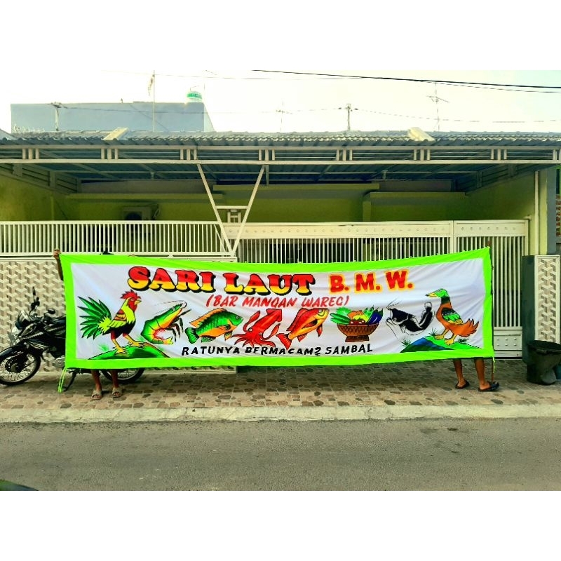 spanduk pecel lele spanduk sari laut spanduk lukis spanduk seafood