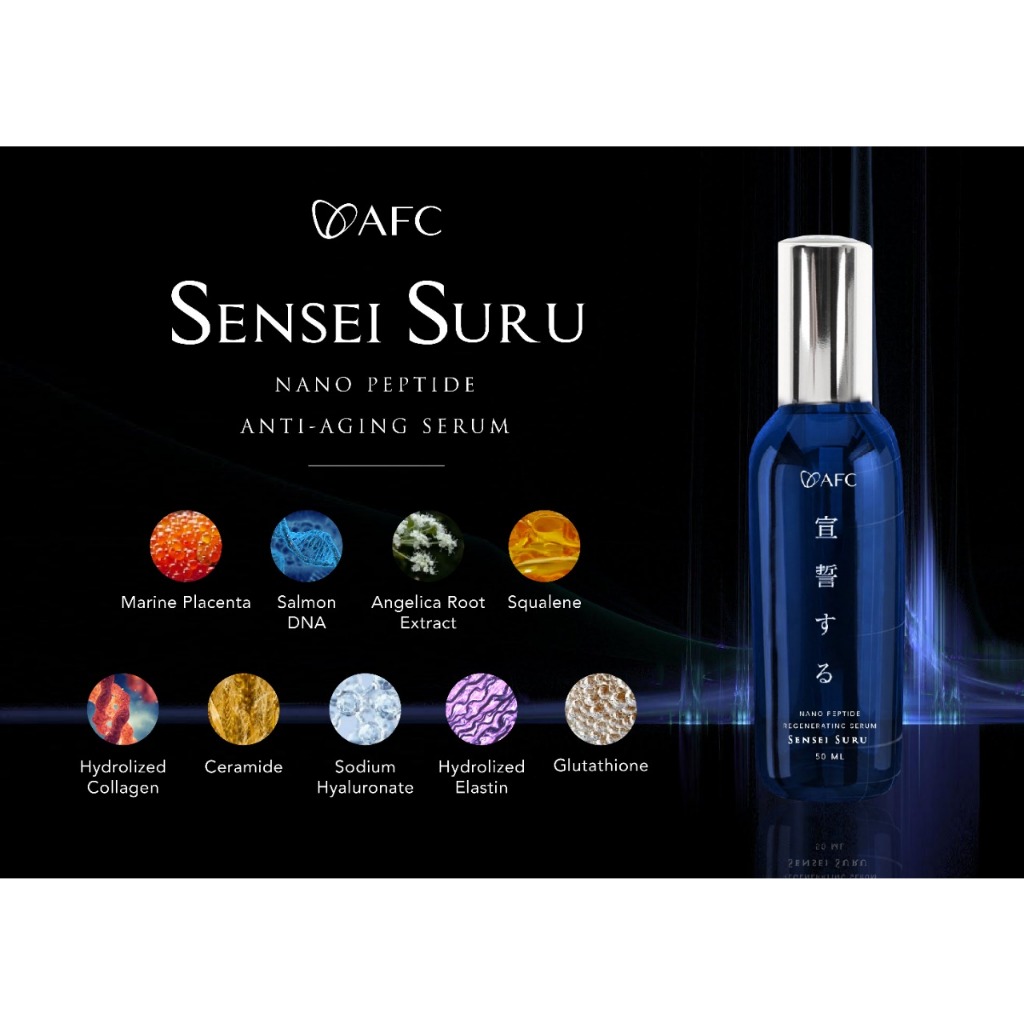AFC SENSEI SURU Nano Peptide Anti-Aging Serum New Original Made in Japan - Serum Wajah Jepang Terbai