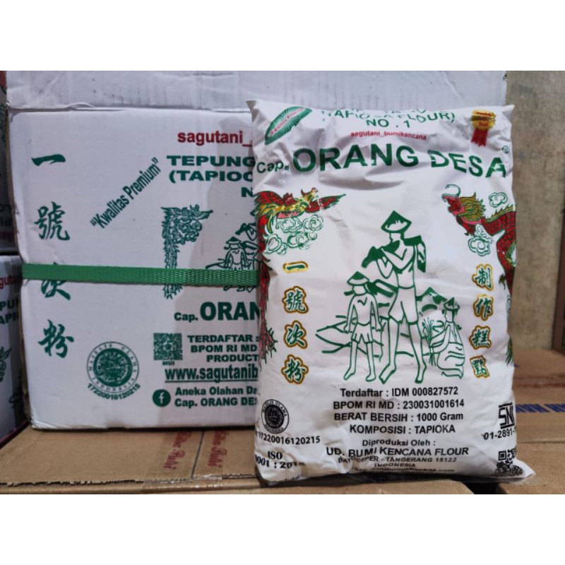 

TEPUNG TAPIOKA CAP ORANG DESA / BUMI KENCANA PER DUS PAKET