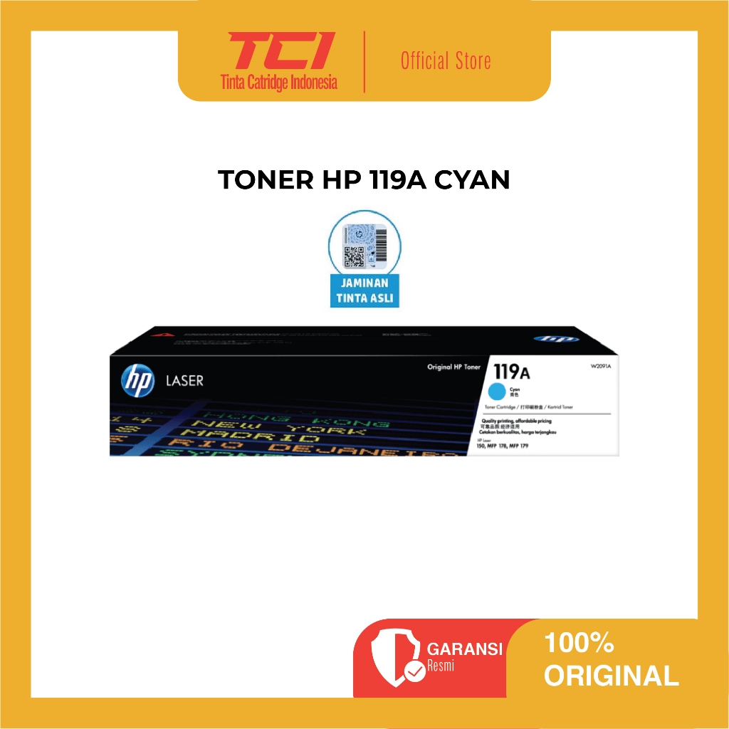 HP 119A Cyan Original Laserjet Cartridge W2090A