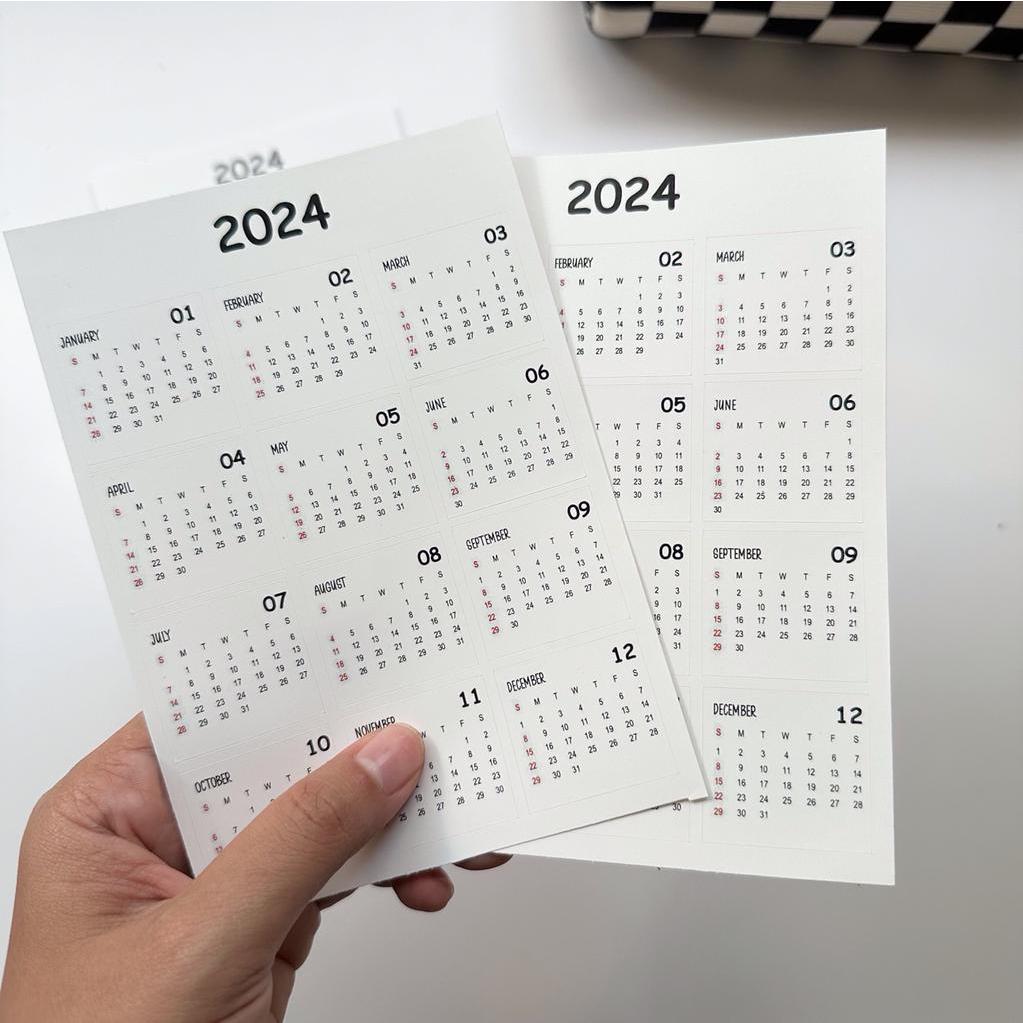 

Mini calendar bullet journal/ kalender jurnal aesthetic/ stiker kalender