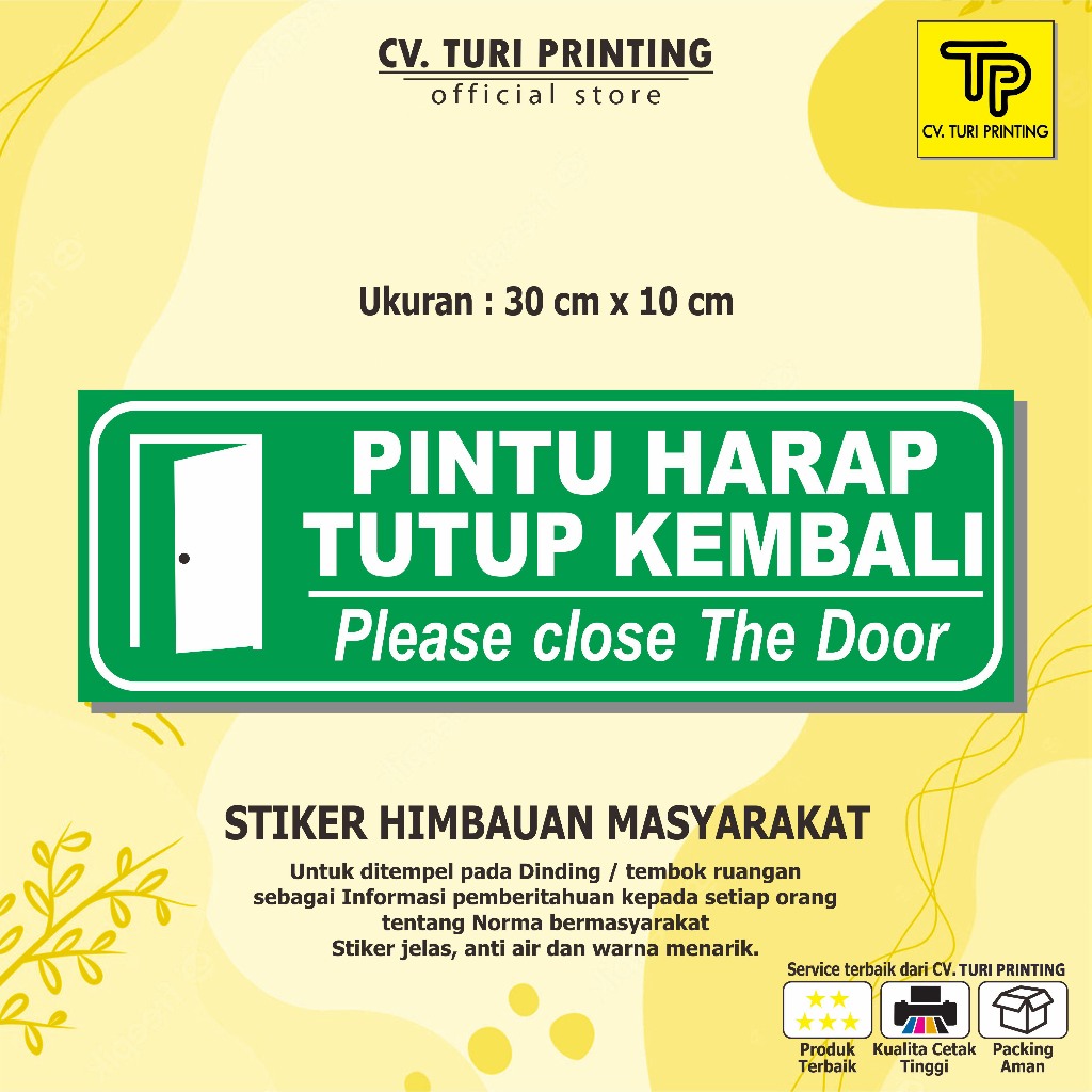 

COD STIKER HIMBAUAN PINTU HARAP DITUTUP KEMBALI