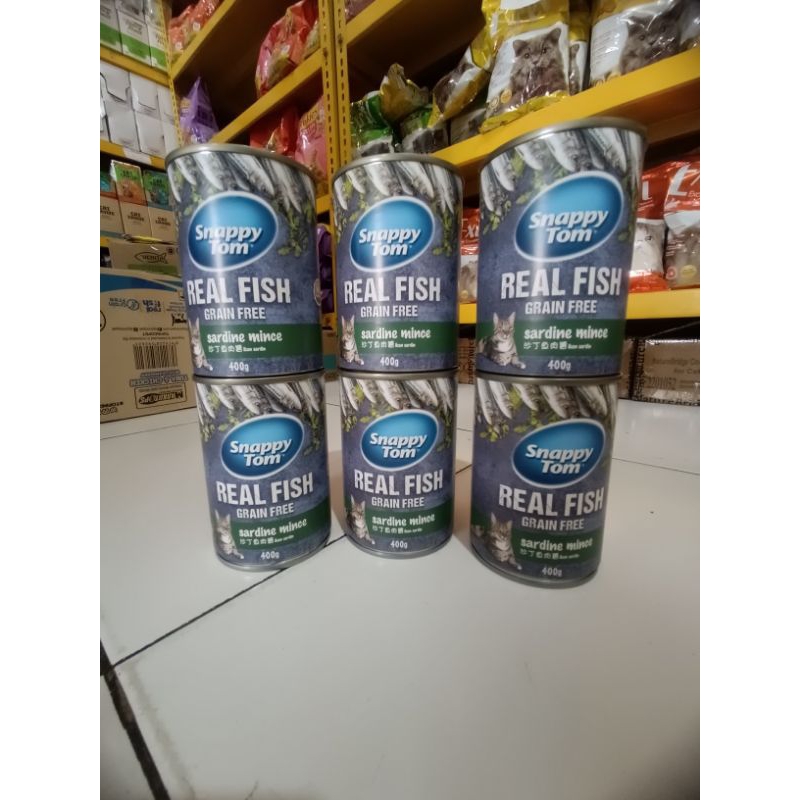 Snappy tom kaleng Adult SARDINE MINCE 400gr ( 6 kaleng ) wetfood Snappy tom kaleng