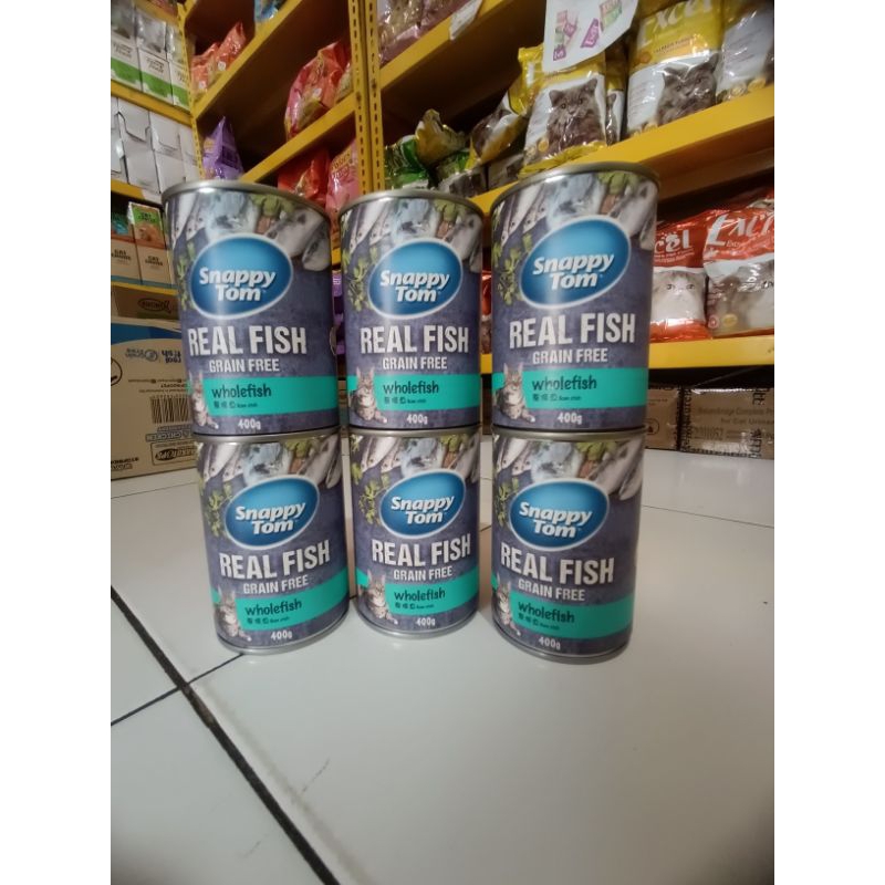 Snappy tom kaleng Adult WHOLEFISH 400gr wetfood kaleng snappy tom