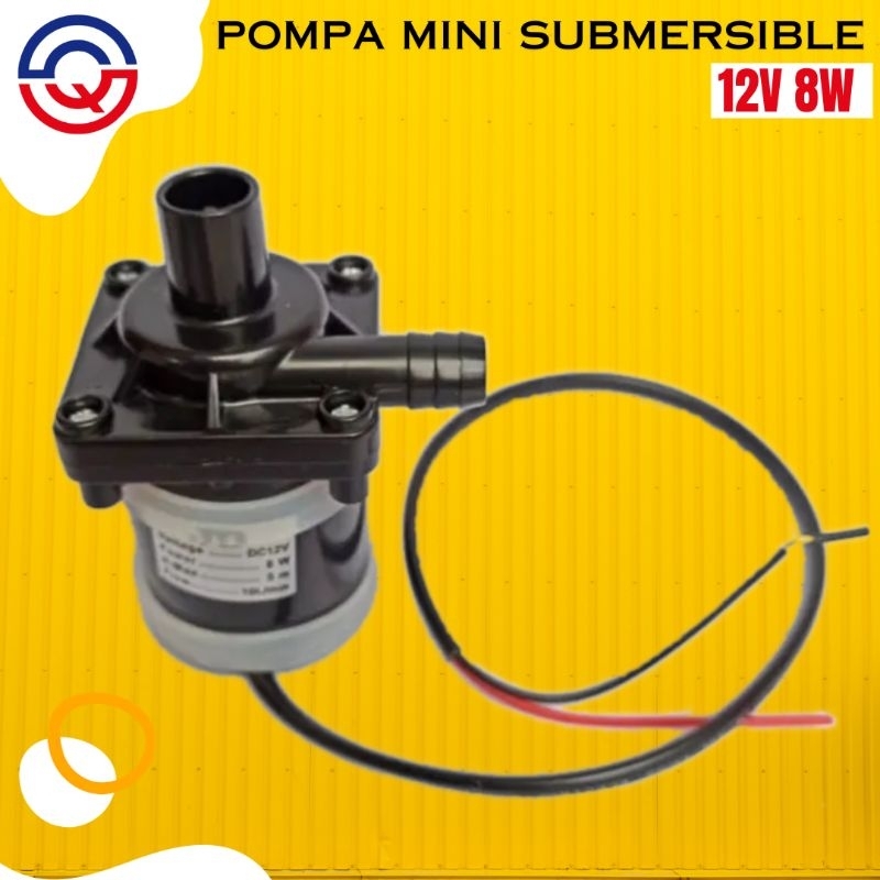 Pompa Air Elektrik Mini DC 12V 8W / Pompa Mini Submersible Water Pump Head 5 Meter