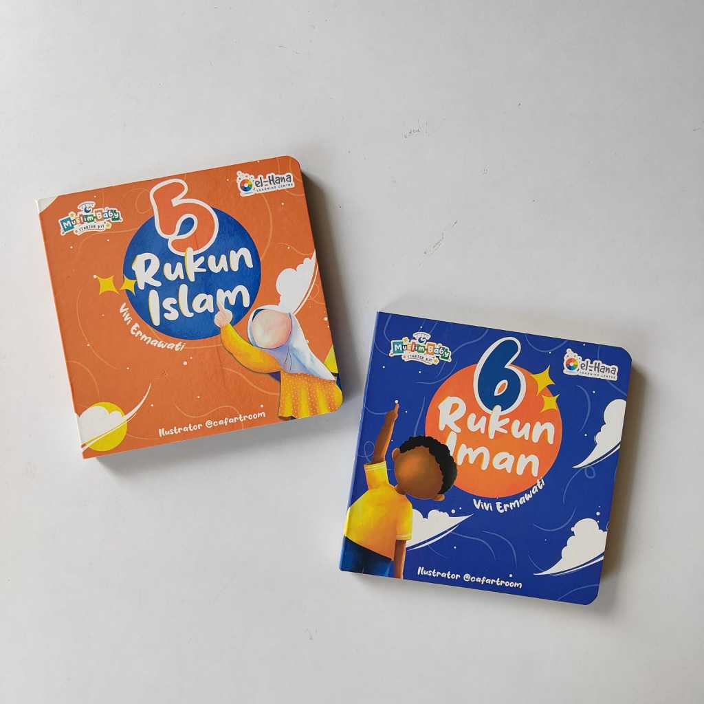 Buku Anak 5 Rukun Islam 6 Rukun Iman Board Book Board Book Islami Bayi 0+