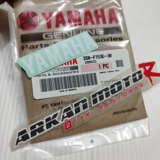 STIKER EMBLEM PAD BODY DAN TAMENG DEPAN PUTIH MIO SPORTY SMILE ORIGINAL