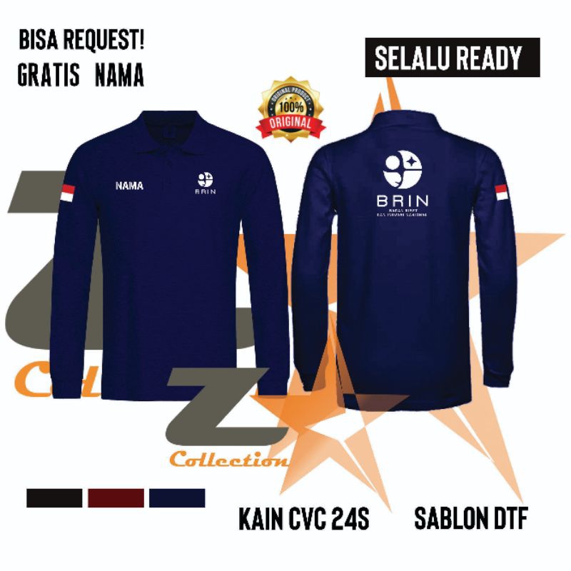 KAOS POLO PANJANG BRIN / POLO SHIRT DEWASA BRIN