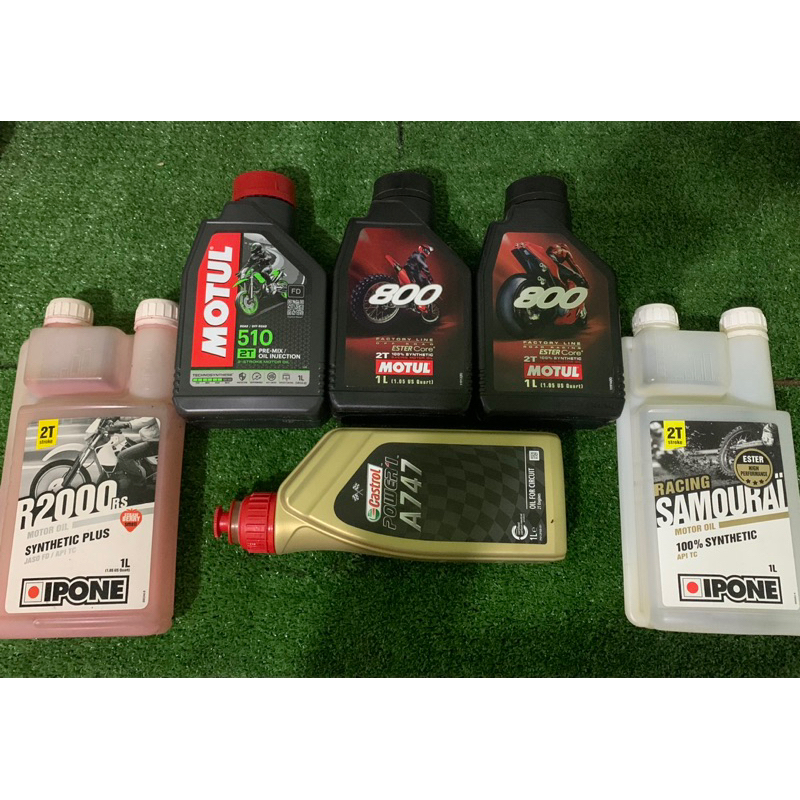 Botol bekas oli samping motul castrol a747 ipone