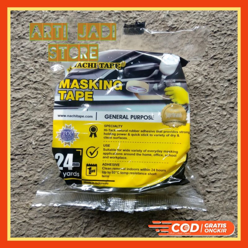 

Lakban Kertas Masking Tape NACHI 1 inch 24mm 20 Yard