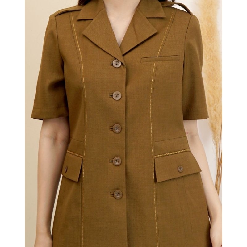 Jas Blazer Wanita Asn , Pns Model 6605 Warna Pemda Aceh Set Celana.