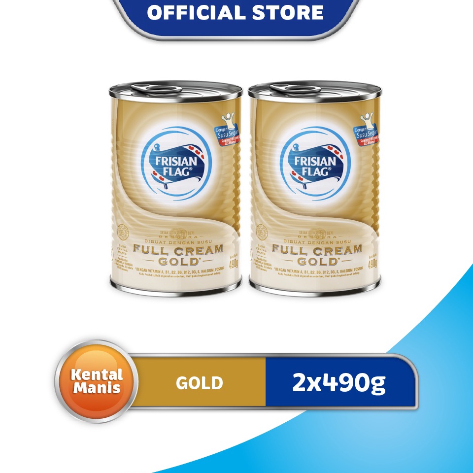 

FLASH SALE⚡ Frisian Flag Susu Kental Manis Gold Kaleng 490gr x2