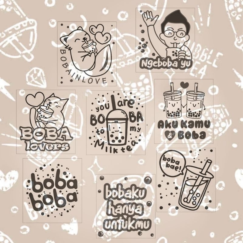 

Label Kemasan Boba Drink 100 pcs Stiker Boba