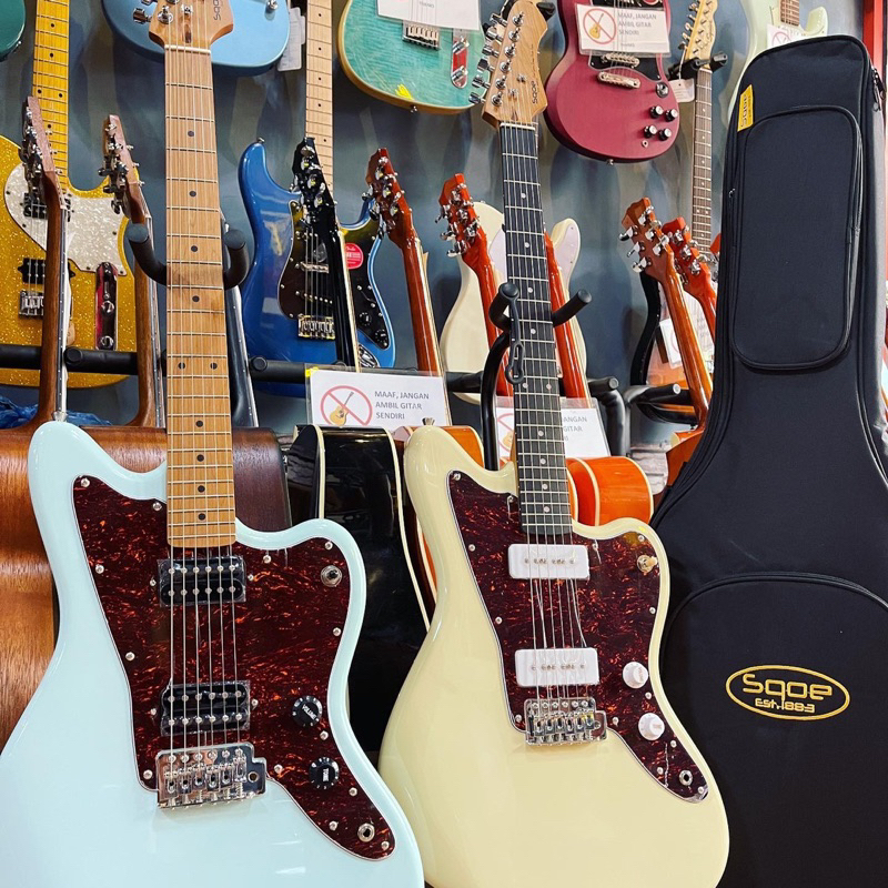 Gitar SQOE Jazzmaster JM300 JM400 Roasted Maple original