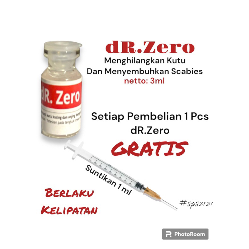 OBAT TETES KUTU &amp; SCABIES KUCING ANJING Netto 3ml FREE SUNTIKAN