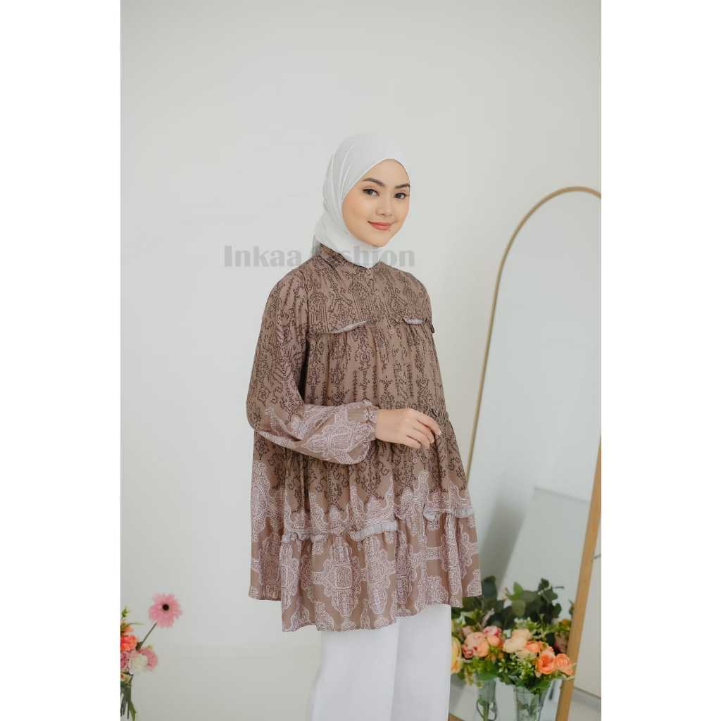 Atasan Aliyyah Rempel Kerah Shanghai Motif