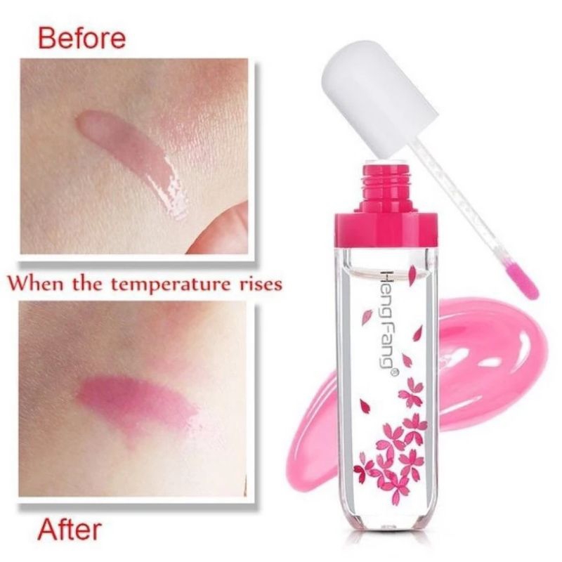 Hengfang LipGloss Lipstik Bening Berubah Warna Ringan Dibibir Liptint