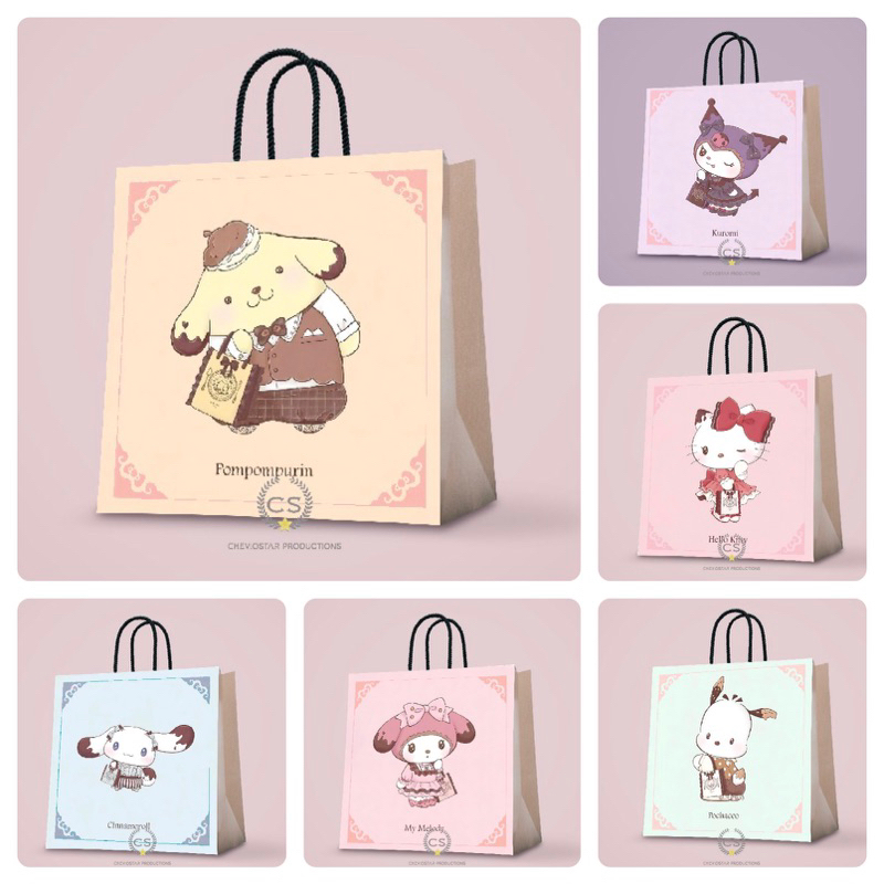 

Paperbag Custom Ukuran Sanrio Lucu Goodie Bag Ulang Tahun Anak Tas Kado Hampers Birthday