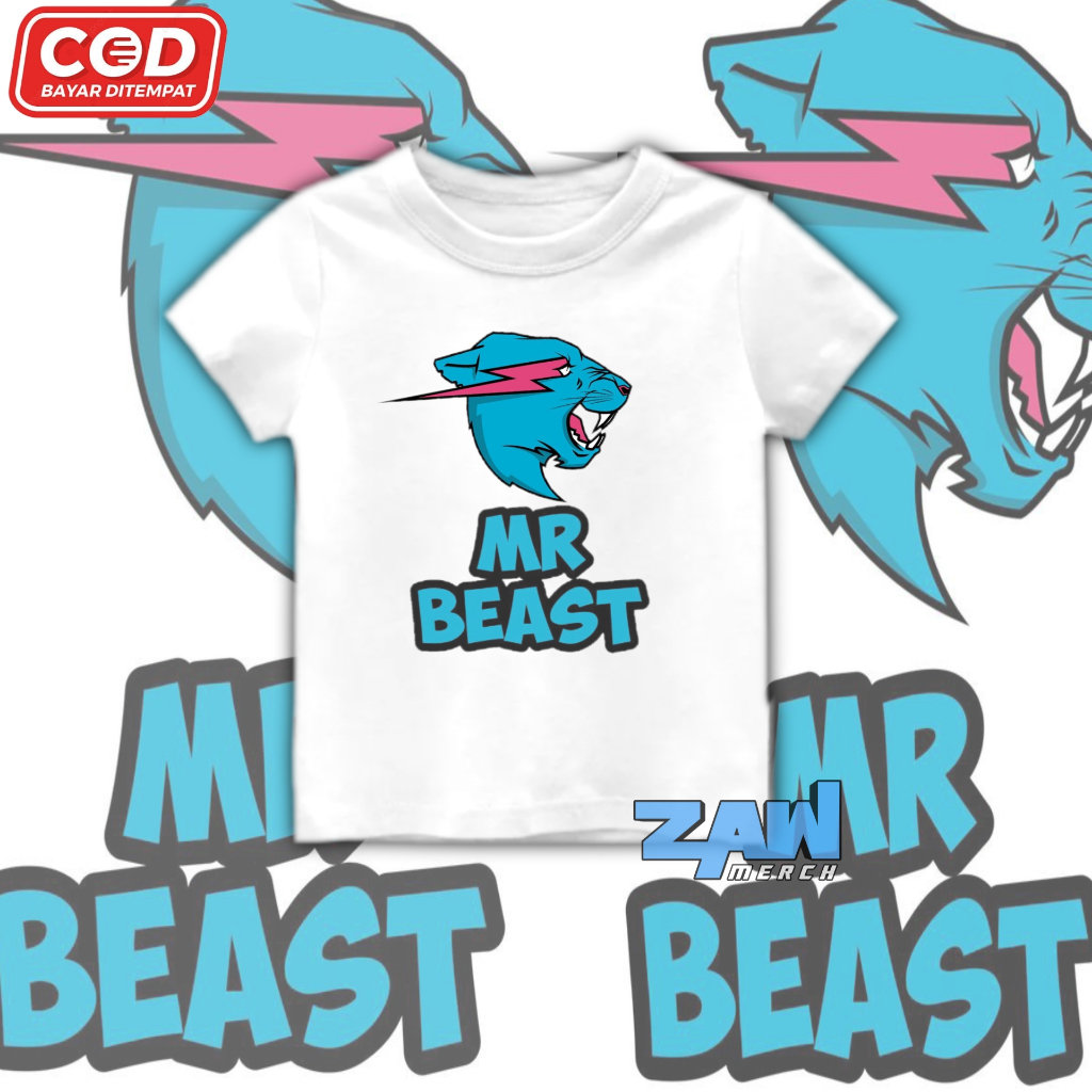 Baju Kaos Anak Mr Beast / T-Shirt Anak Mr Beast