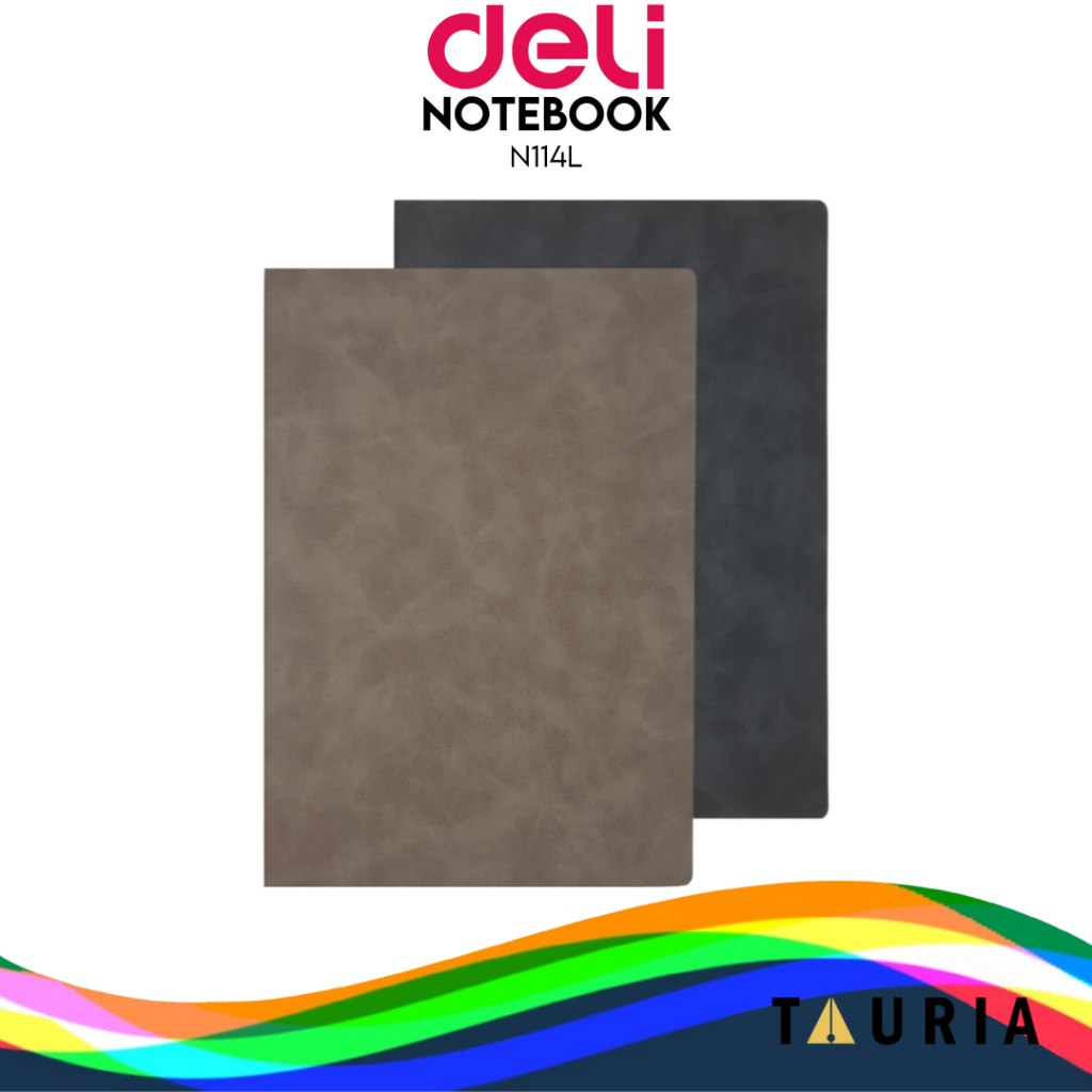 

DELI BUKU CATATAN COVER KULIT LEATHER NOTEBOOK A5 96 LEMBAR DELI N114L