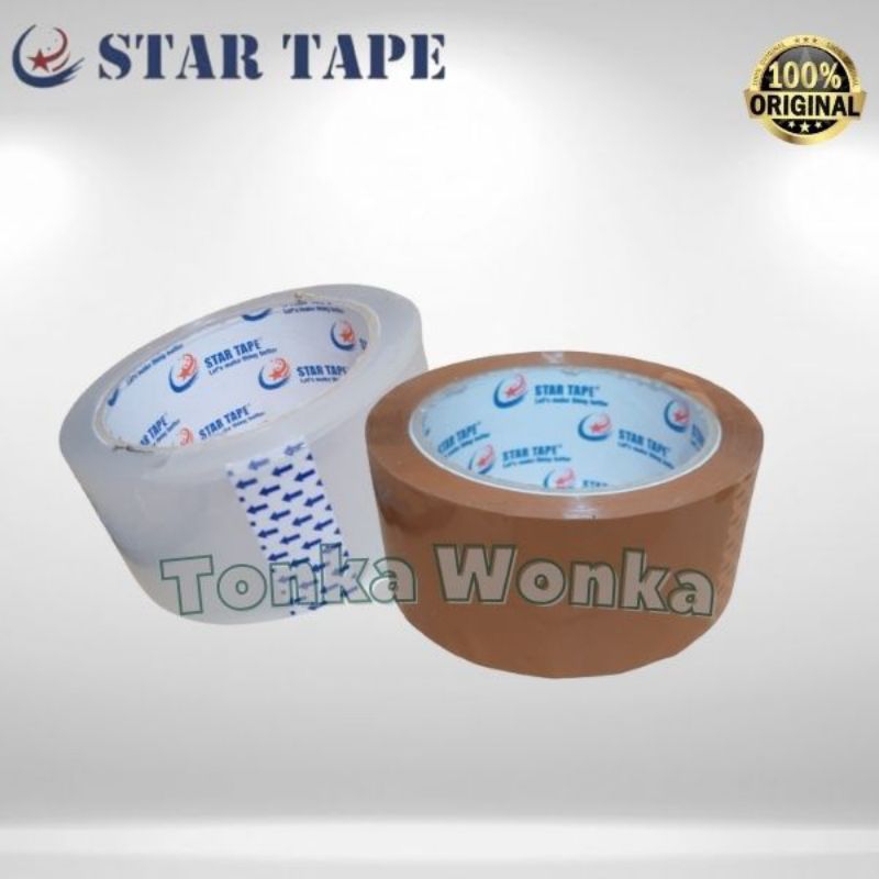 

Lakban OPP Coklat Bening 45mm 100yard Termurah Berkualitas Seven Star Tape