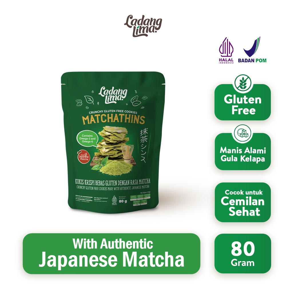 

Matchathins Cookies 80g Ladang Lima - Healthy Snack Gluten Free With Protein