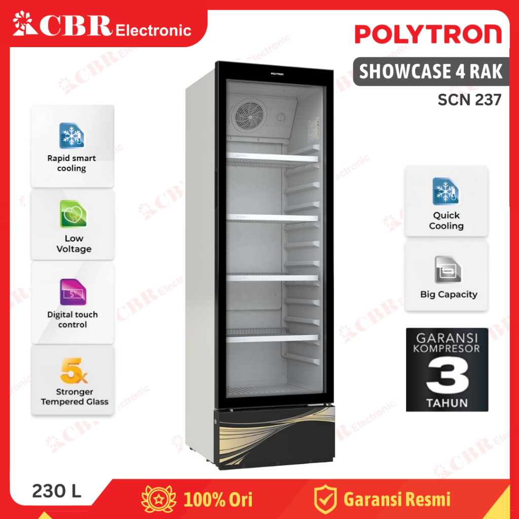 Showcase Display Cooler POLYTRON 4 Rak SCN 237