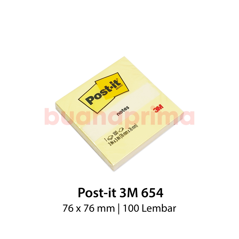 

Post-it 3M 654 Original 3 x 3 inch Sticky Notes Memo Kuning