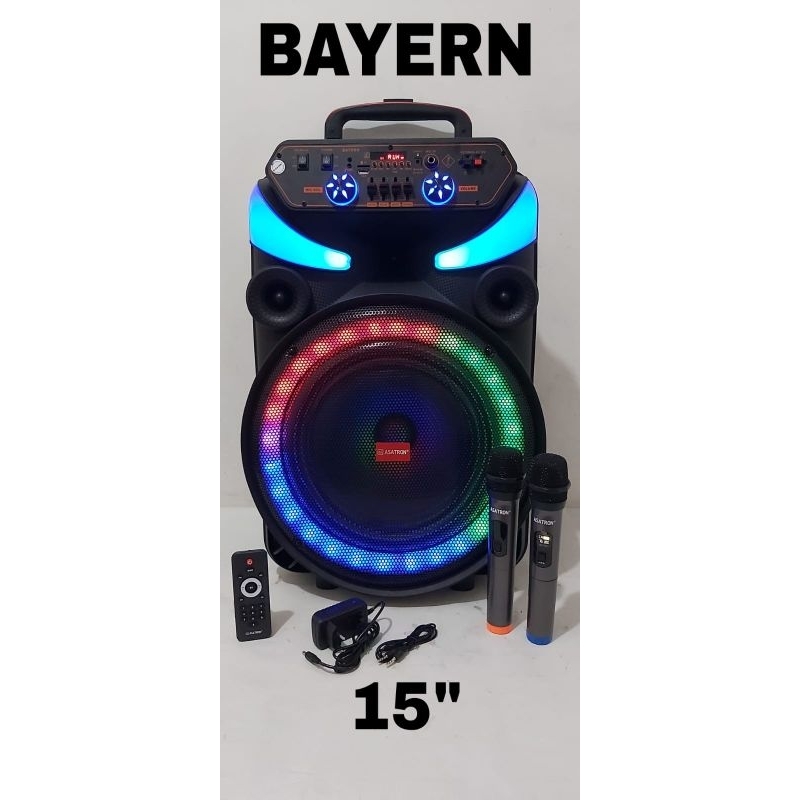 SPEAKER PORTABLE MEETING ASATRON BAYERN 15 INCH FREE MIC ORIGINAL