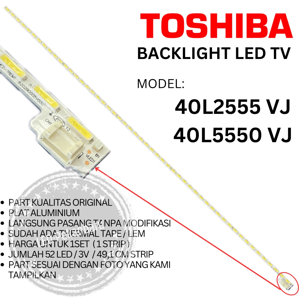BACKLIGHT LED TV TOSHIBA 40L2550VJ  40L2550 BL 40l5550 40l5550VJ