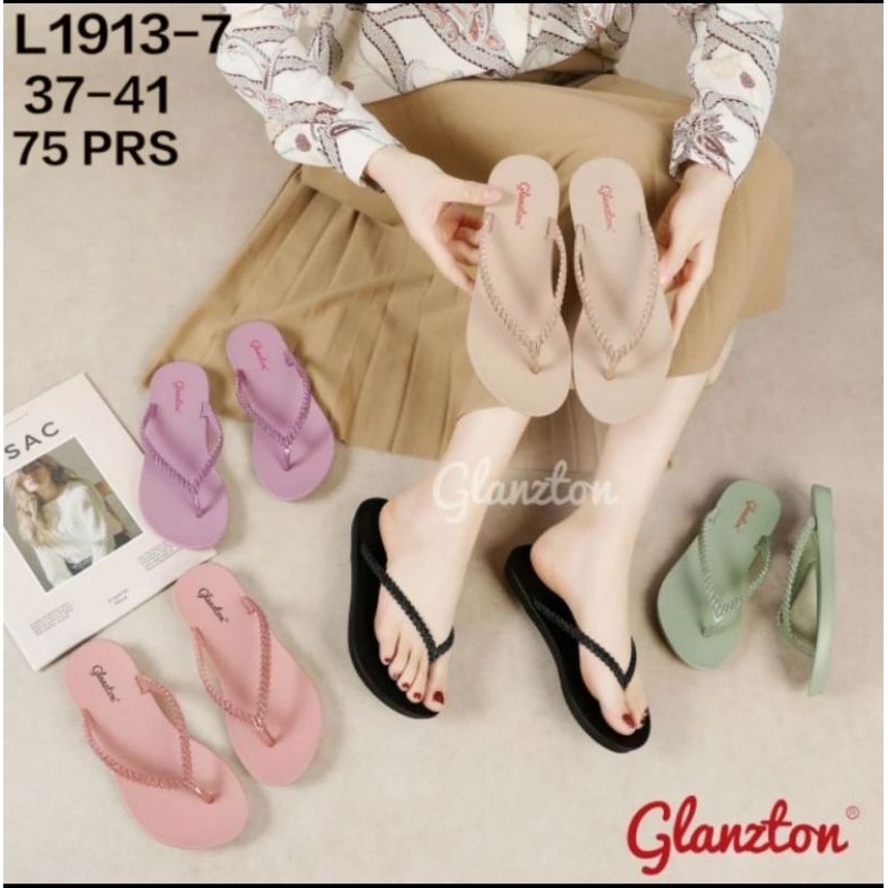 SANDAL JEPIT GLANZTON GLITER KEKINIAN VIRAL