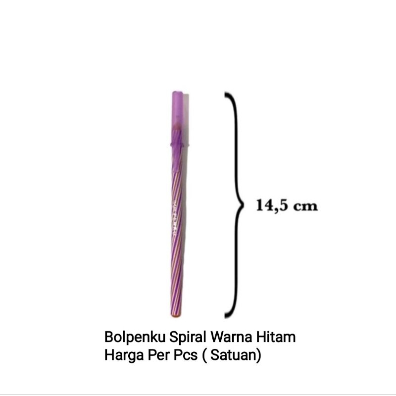 

Bolpen/Ballpoint/Pulpen Bolpenku Lilin Ulir Spiral Hitam ( Per Pcs Satuan )