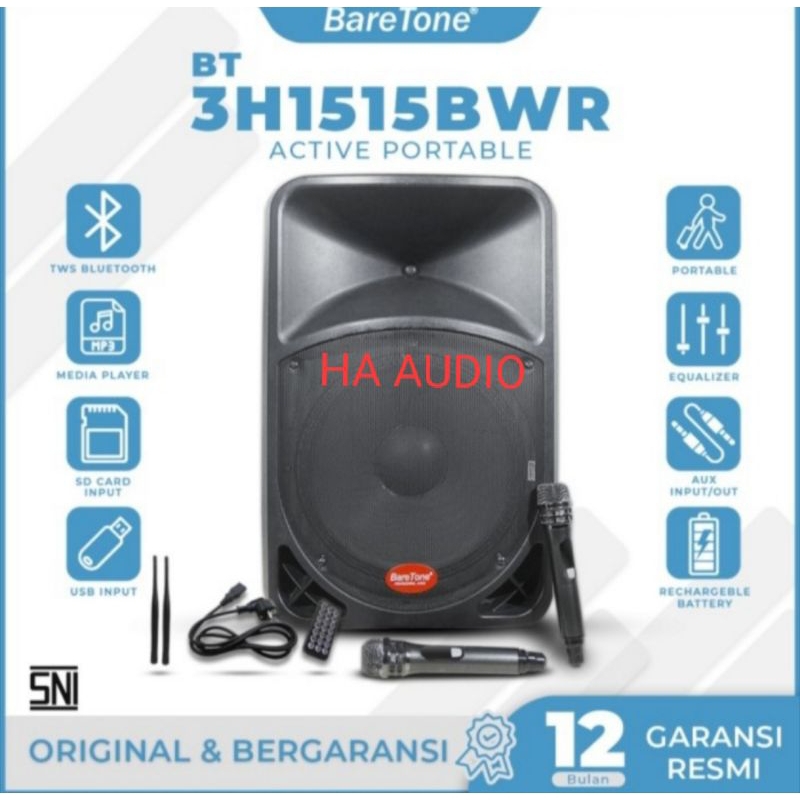 SPEAKER BARETONE MAX 1515 BWR SPEAKER PORTABEL BARETONE MAX 15 BWR (15 INCH) original