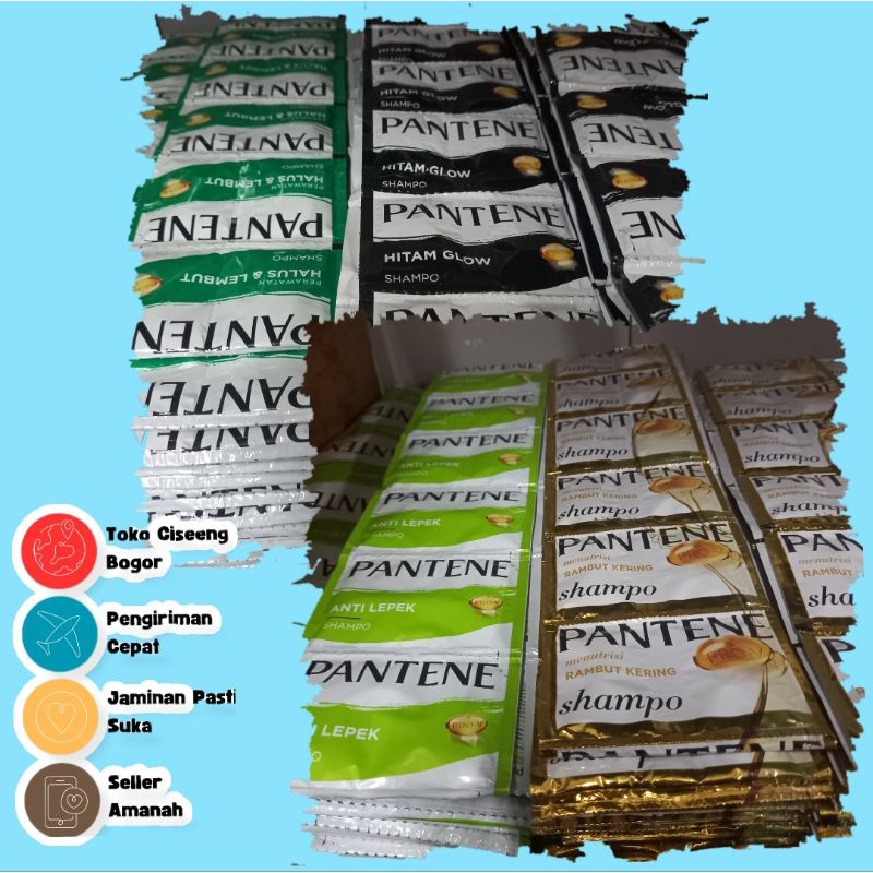 SAMPO PANTENE SACHET 1 RENCENG ISI 10 Anti ketombe,anti rontok,anti lepek,rambut rusak,rambut kering