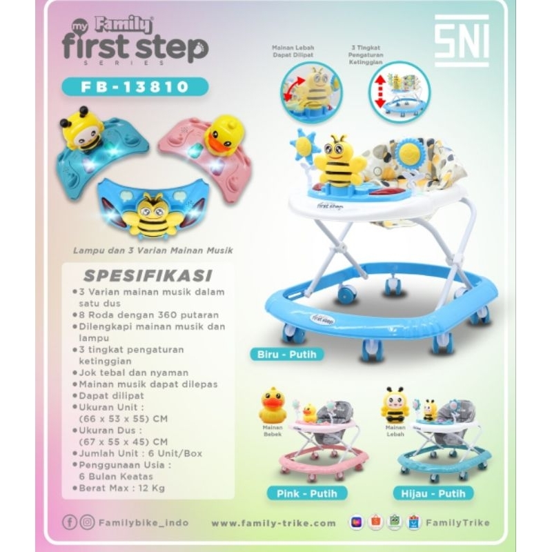 Baby walker Family 13810 My First Step Series New Kelomangan Bayi baby walker murah
