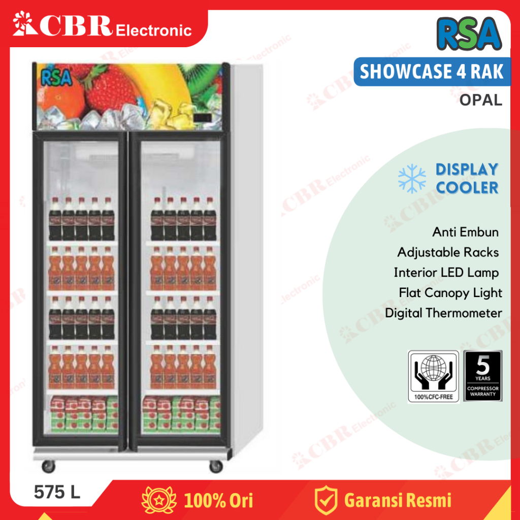 Showcase Display Cooler RSA 4 Rak OPAL