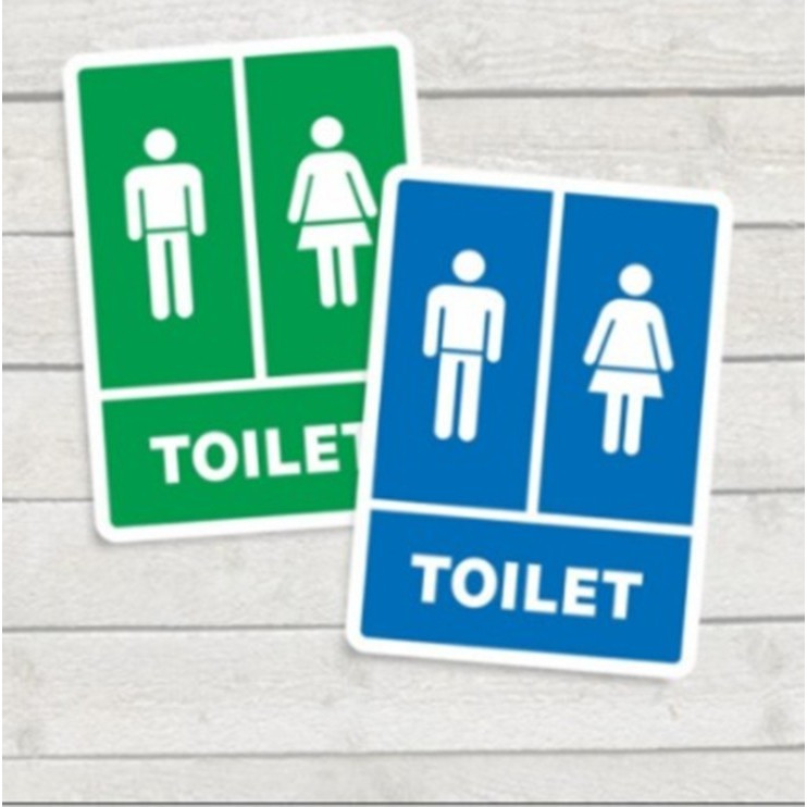 

PROMO Stiker Toilet Pria Wanita 15 x 20 CM. TRENDY Logo Rambu k3 - Biru/hijau