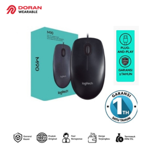 Logitech M90 Mouse Kabel Wired Mouse USB Optical Sensor - Garansi 1 Tahun