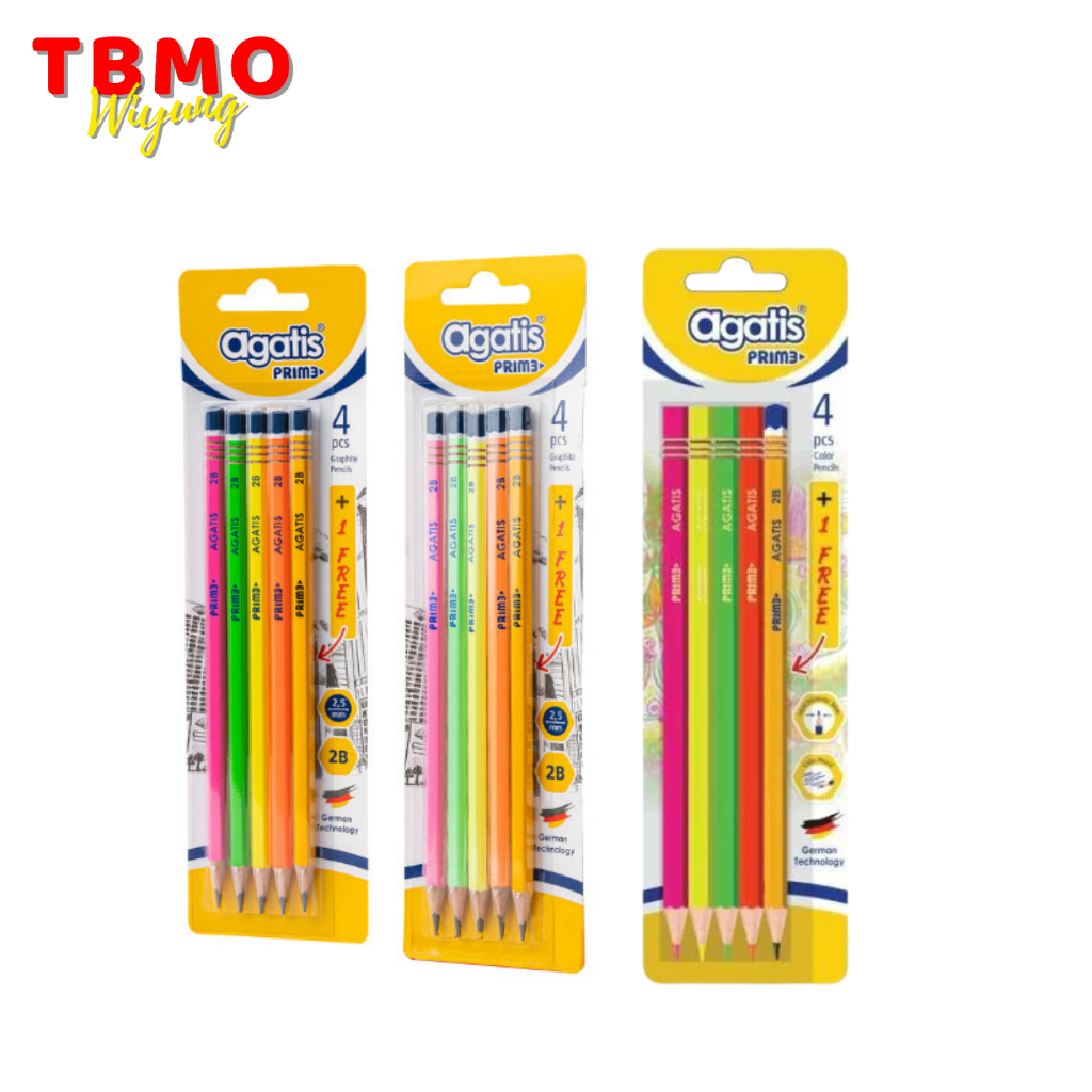 

Pensil 2B Agatis Prime Set 4+1 Neon & Pastel Color