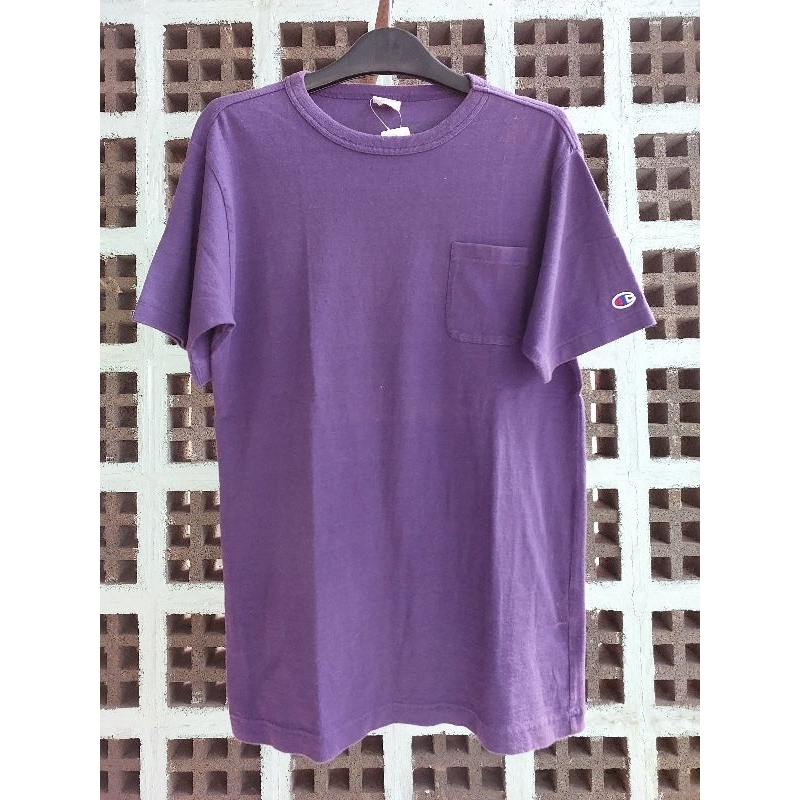 TSHIRT CHAMPION UNGU BAJU KAOS PRIA SECOND