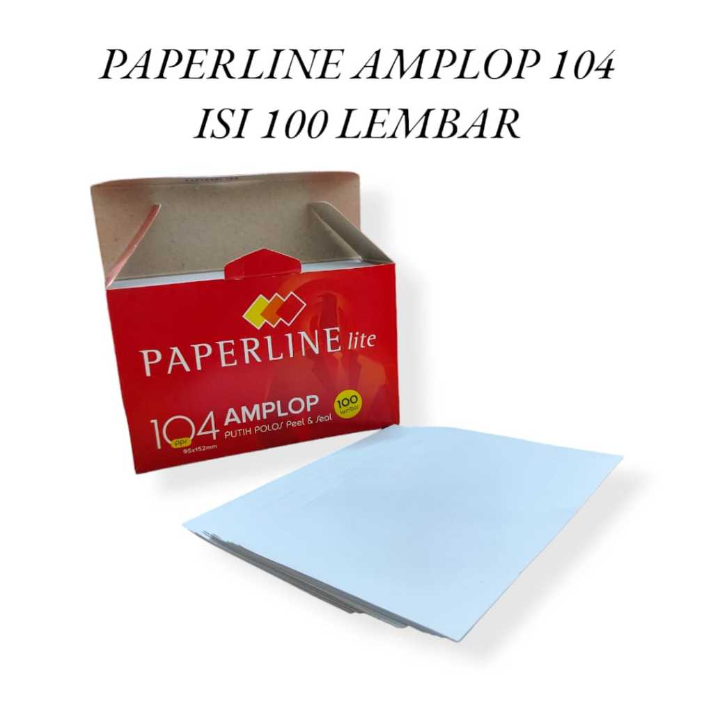 

AS888 - Amplop Kertas Putih Polos Paperline Lite 104 Pps 70 Gsm Ukuran Sedang Dilengkapi Dengan Seal & Peel Isi 100 Lembar